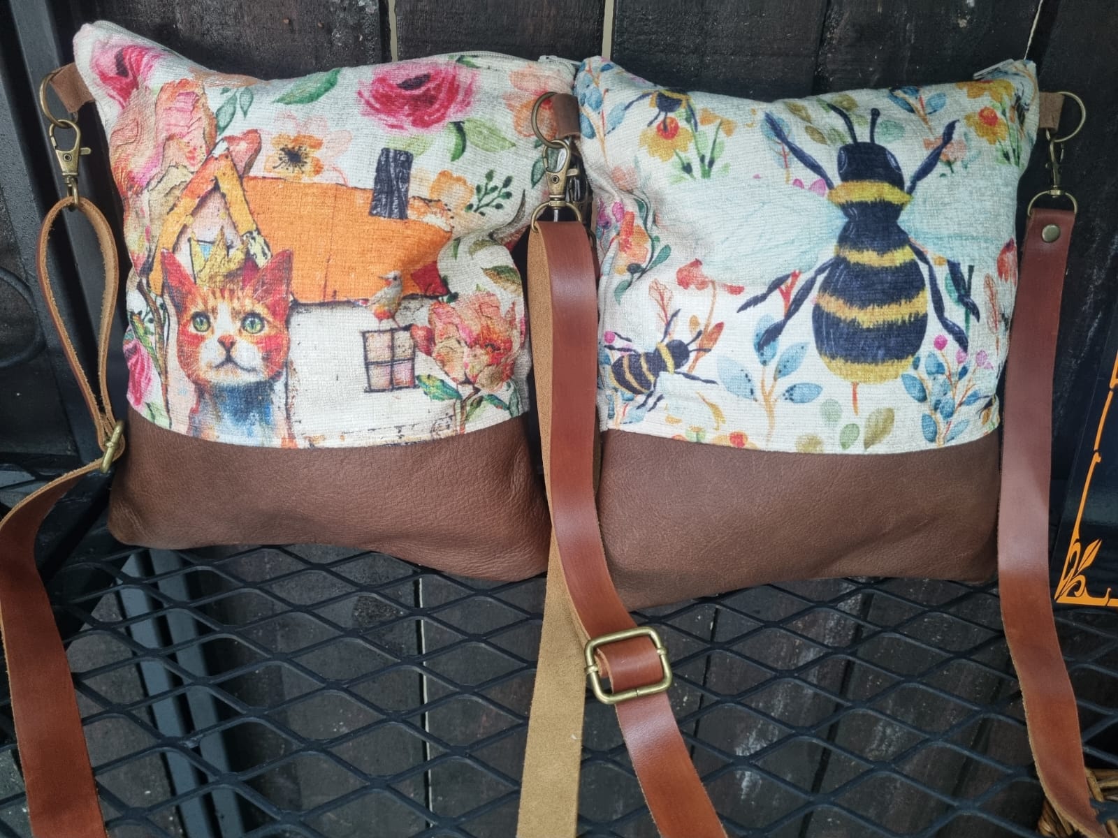 Handcrafted leather bags and local art at Biltong Padstal showroom and gift shop